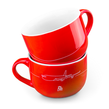 Load image into Gallery viewer, Air Belgium red ceramic large cup